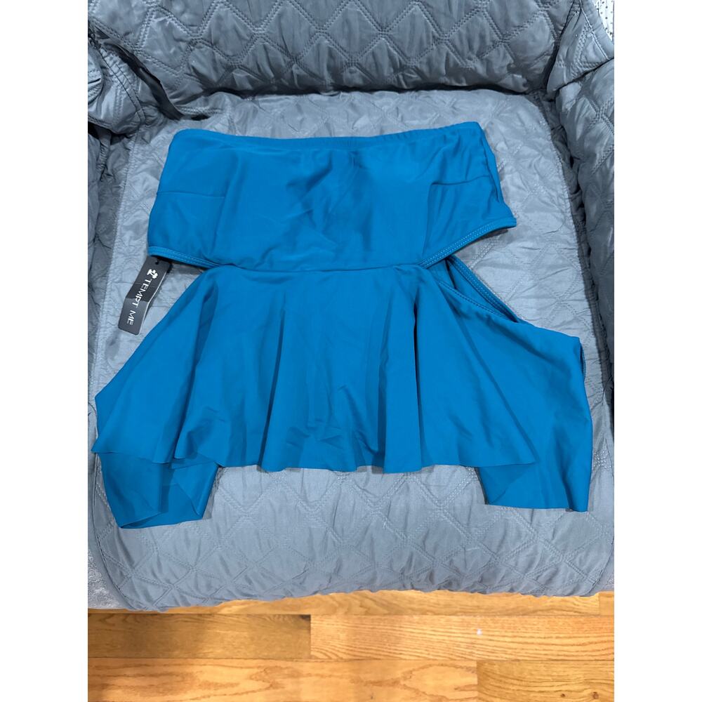 Tempt Me‎ Swimsuit Top - Color: Teal  Size: XL